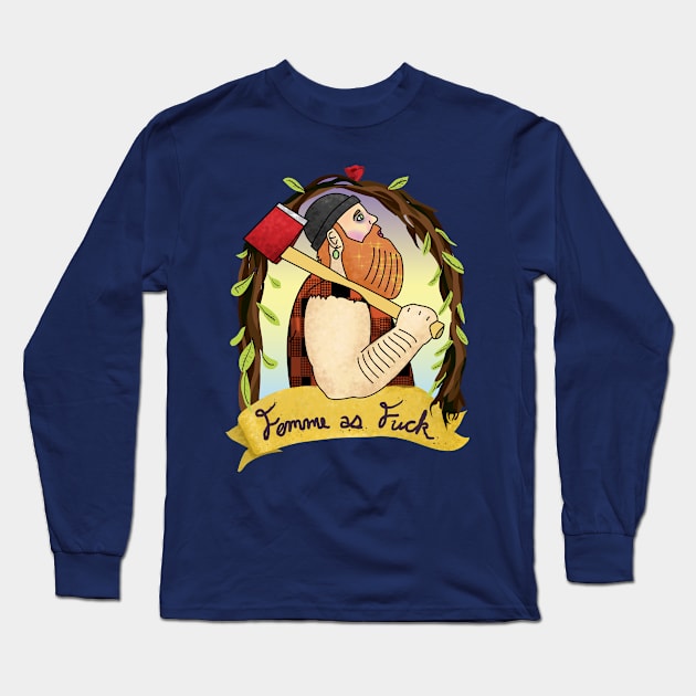 Lumberfemme AF Long Sleeve T-Shirt by smashythebear